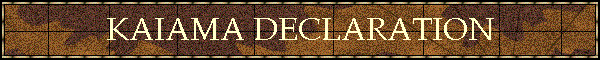 KAIAMA DECLARATION